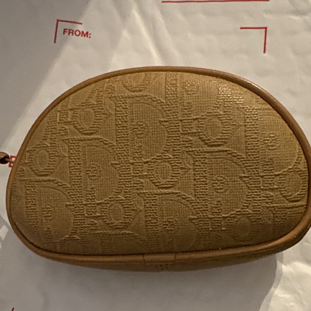Dior Gold and Tan Clutch coin purse - Picture 2 of 8